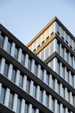 Architectural detail, modern high-rise, Europaallee, city centre, Zurich, Switzerland