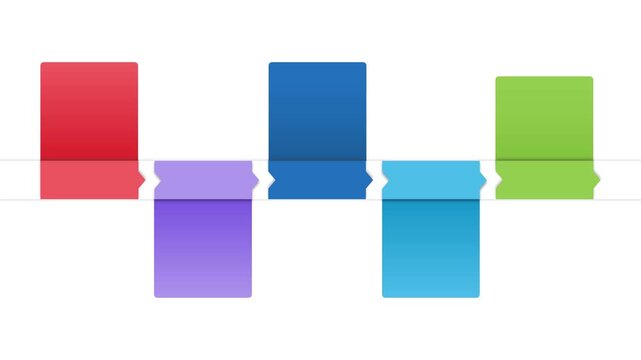 Animated 5 Step Blank Timeline Infographic Process Template