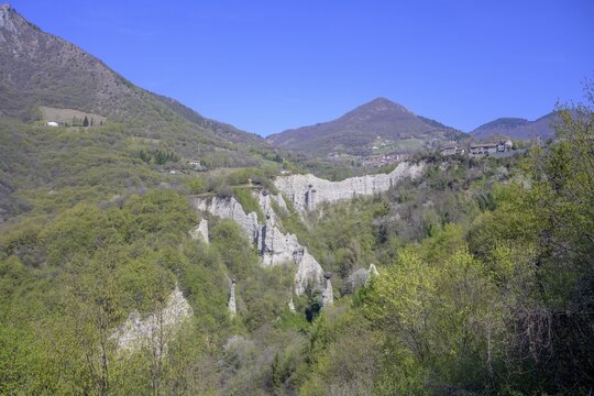 Earth pyramids of, Zone, Province of Brescia, Italy