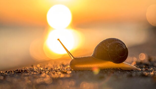 Snail sunset