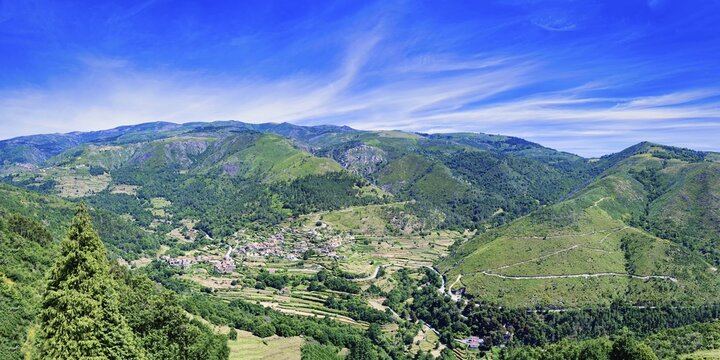 Tibet style landscape, Sistelo village, Peneda Geres, Minho, Portugal