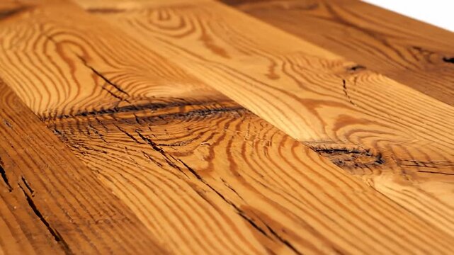 Close-Up of Textured Wooden Surface With Natural Grain and Knots