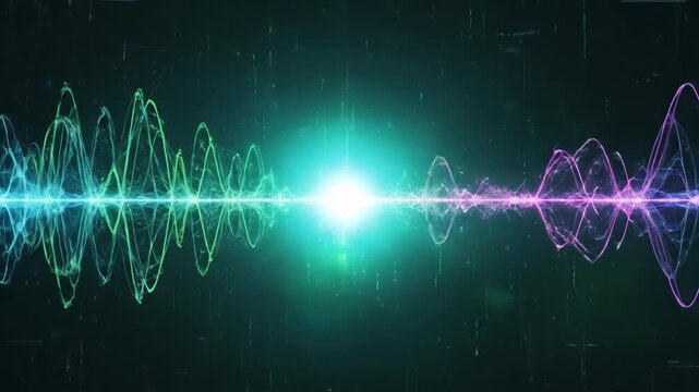 Vibrant Sound Wave Light Effect Animation.