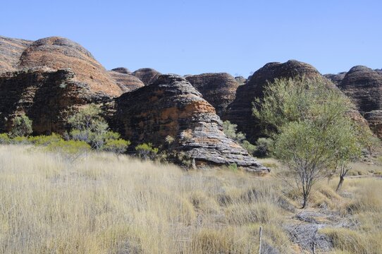 Rock formations in Purnululu National Park, Bungle Bungle, Kimberley, Australia