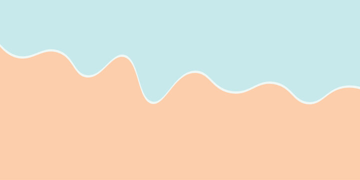 Abstract background pastel sea waves on sand beach, Minimalistic background, Copy space, 3d render.