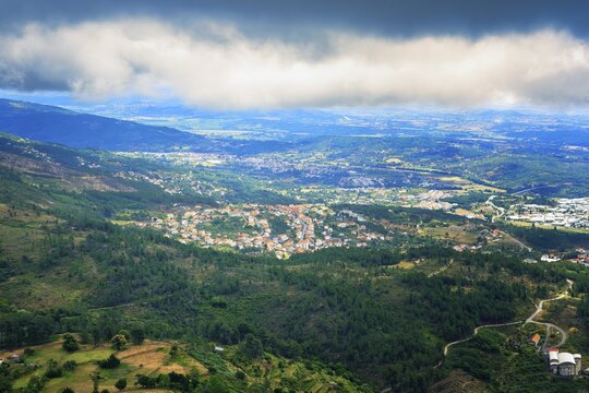 Landscape from the watchtower da Varanda dos Carqueijais, Serra da Estrela, Portugal