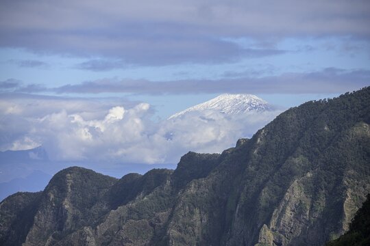View to the Teide, El Cedro, Hermigua, La Gomera, Spain