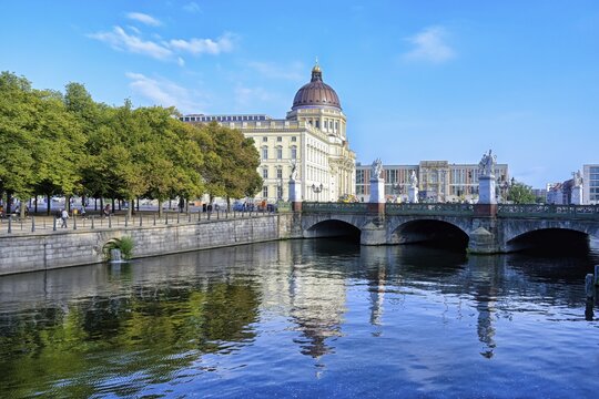 The Berlin Palace or Humboldt Forum along the Spree river, Unter den Linden, Berlin, Germany