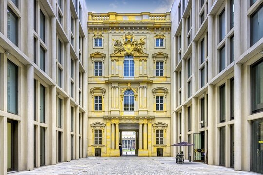 Portal in the Passage inner courtyard, The Berlin Palace or Humboldt Forum, Unter den Linden, Berlin, Germany