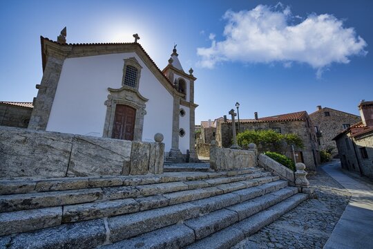 Main Church and parvis, Linhares de Beira, Historic village around the Serra da Estrela, Castelo Branco district, Beira, Portugal