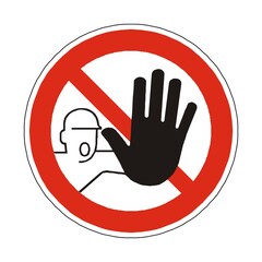 Set of Prohibited Signs Icons Isolated on White Background