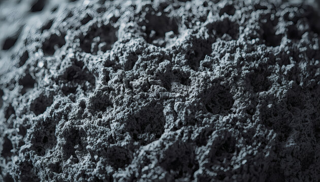 Porous grey pumice stone texture macro. Natural exfoliating spa tool.