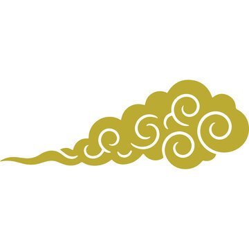 Cloud Thai Art traditional asian luxury line art, Decorative, lai Thai Pattern flat Illustration element graphic design