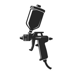 Fototapeta premium A black and white illustration of a professional paint spray gun