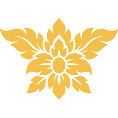 Naklejka premium Thai Art traditional asian luxury line art, Decorative, lai Thai Pattern flat Illustration element graphic design 