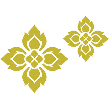Thai Art traditional asian luxury line art, Decorative, lai Thai Pattern flat Illustration element graphic design	
