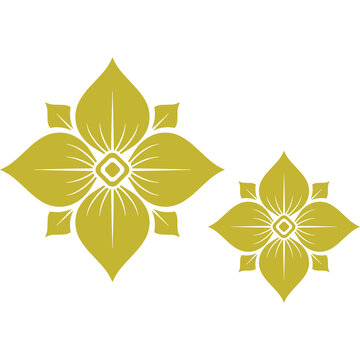 Thai Art traditional asian luxury line art, Decorative, lai Thai Pattern flat Illustration element graphic design	