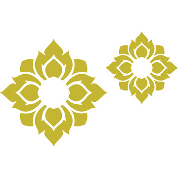 Thai Art traditional asian luxury line art, Decorative, lai Thai Pattern flat Illustration element graphic design	