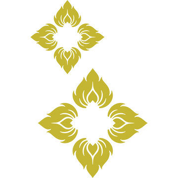 Thai Art traditional asian luxury line art, Decorative, lai Thai Pattern flat Illustration element graphic design	