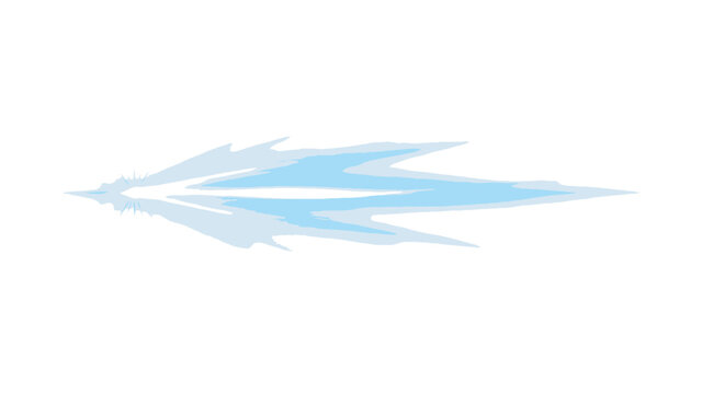 Light blue abstract shapes move swiftly across the screen smoothly