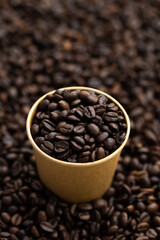 Fototapeta premium Macrophotography of roasted coffee beans.