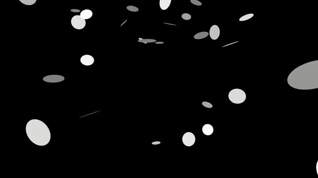 Stylish black background with white digital dots randomly appearing and disappearing, ideal for abstract motion graphics, data visualization, and tech design projects.