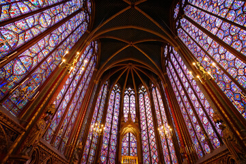 Stained glass windows of Saint Chapelle