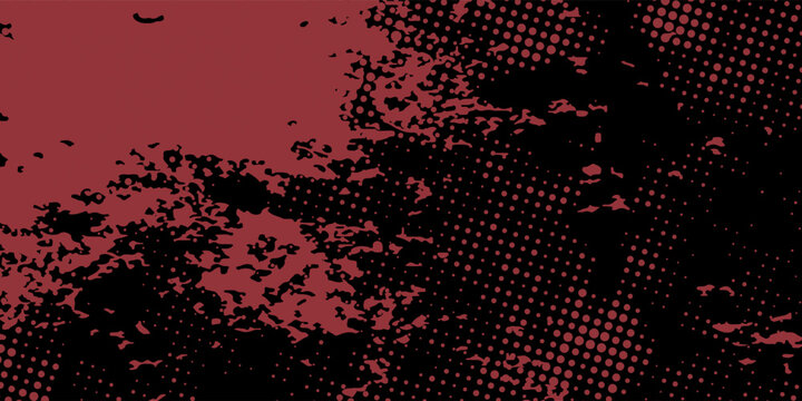 Dark Maroon and Black Grunge Halftone Background