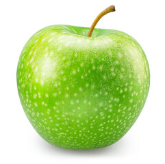 Ripe green apple on white background. File contains clipping paths.