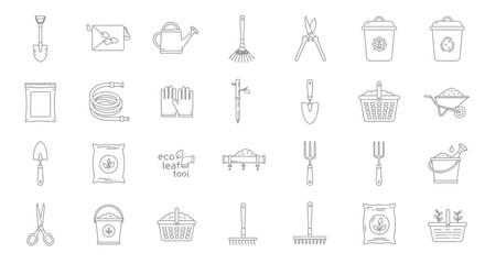 Fototapeta premium Vector Icons Set of Set of Kitchen Utensil Icons Collection.