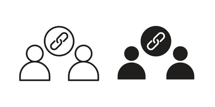 Affiliate link icon. Simple linear element illustration. Thin stroke sign can be used for web, mobile and UI.