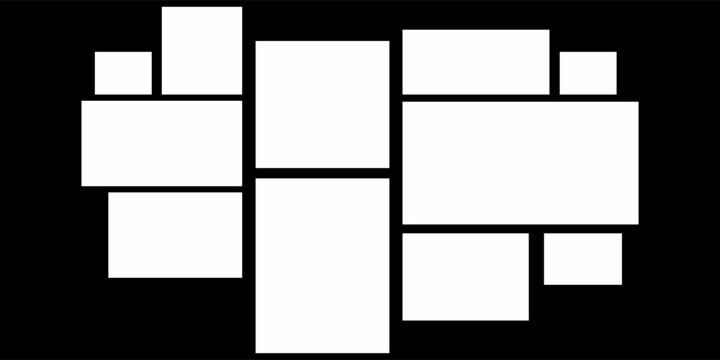 Pictures or photos frame collage abstract photo frames and digital photo wall template