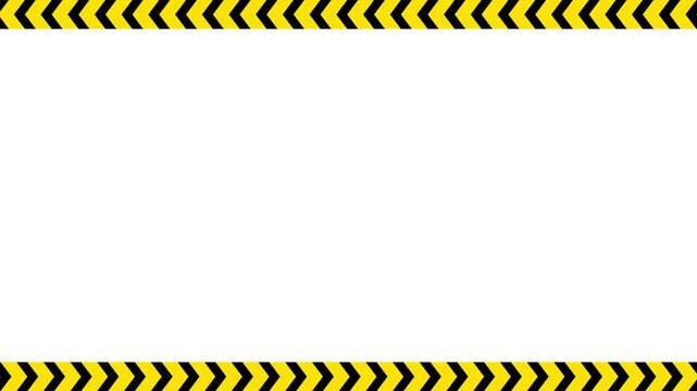 Caution tape border on white background warning sign template hazard marker safety barrier construction zone