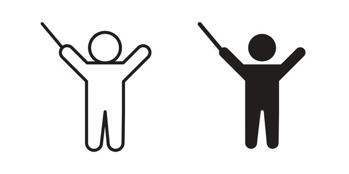 Conductor icon. Simple linear element illustration. Thin stroke sign can be used for web, mobile and UI.