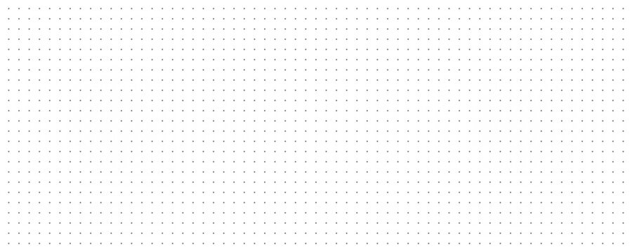 Dot grid paper. Bullet journal pattern texture. Monochrome dotted texture. Vector illustration.