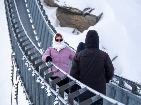 Peak Walk at Glacier 3000 ski resort, Switzerland