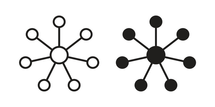 Dependency icon. Simple linear element illustration. Thin stroke sign can be used for web, mobile and UI.