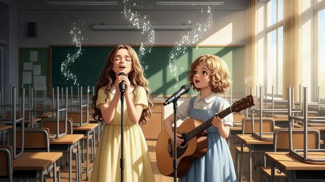 Classroom Rhapsody: Girls Musical Performance