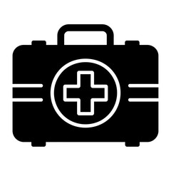 Fototapeta premium Vector of a first aid kit with a cross symbol