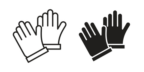 Obraz premium Gloves icon. Simple linear element illustration. Thin stroke sign can be used for web, mobile and UI.