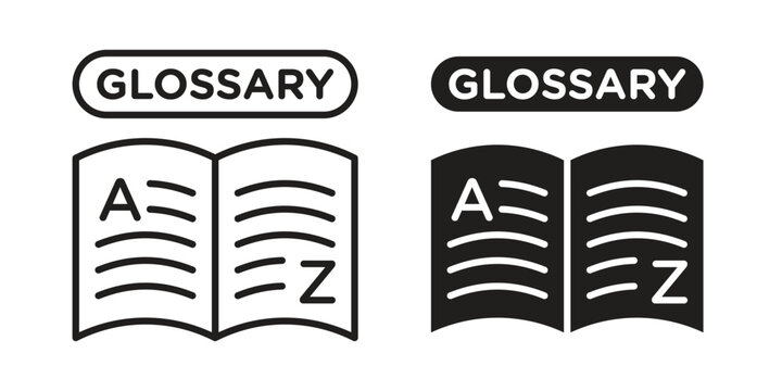 Glossary icon. Simple linear element illustration. Thin stroke sign can be used for web, mobile and UI.