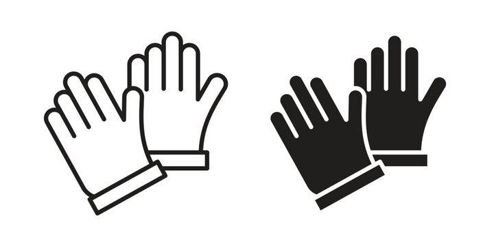 Gloves icon. Simple linear element illustration. Thin stroke sign can be used for web, mobile and UI.
