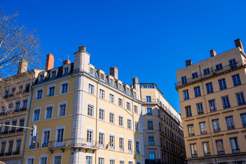 Dans les rues de Lyon Presqu&rsquo;&icirc;le en France