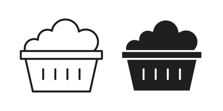 laundry hamper icon. Simple linear element illustration. Thin stroke sign can be used for web, mobile and UI.