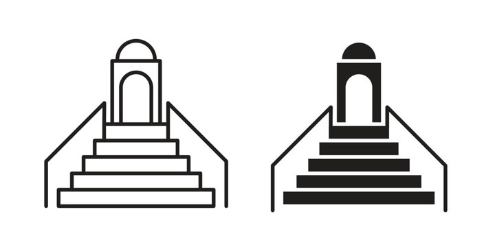 Minbar icon. Simple linear element illustration. Thin stroke sign can be used for web, mobile and UI.