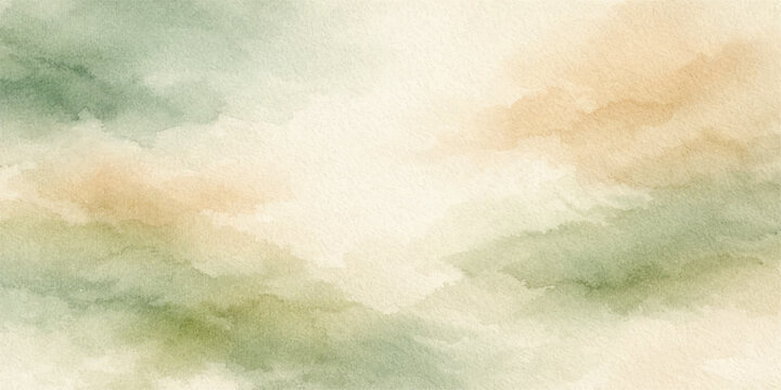 Vintage abstract watercolor sky background featuring grunge paper texture with aged parchment clouds and antique brown patterns