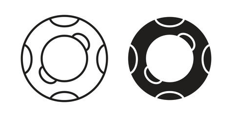 Rubber ring icon. Simple linear element illustration. Thin stroke sign can be used for web, mobile and UI. © Haider