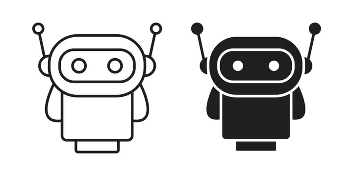 Robo icon. Simple linear element illustration. Thin stroke sign can be used for web, mobile and UI.