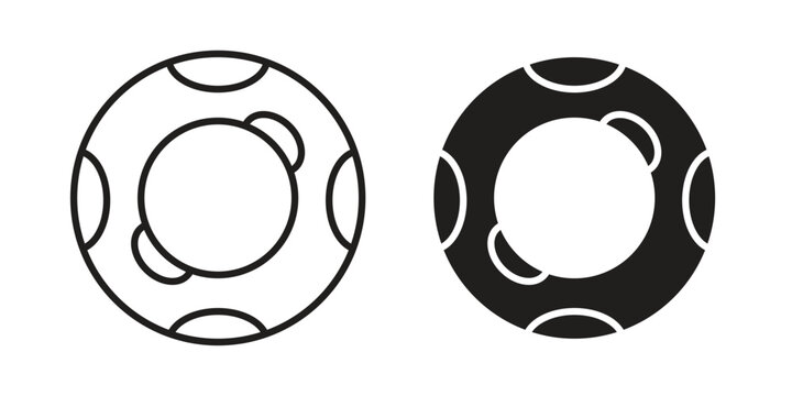Rubber ring icon. Simple linear element illustration. Thin stroke sign can be used for web, mobile and UI.