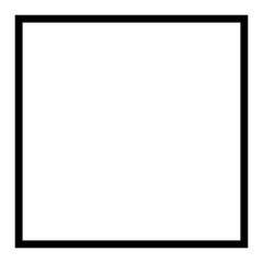 Obraz premium Black Square Border Frame Isolated on Transparent Background PNG